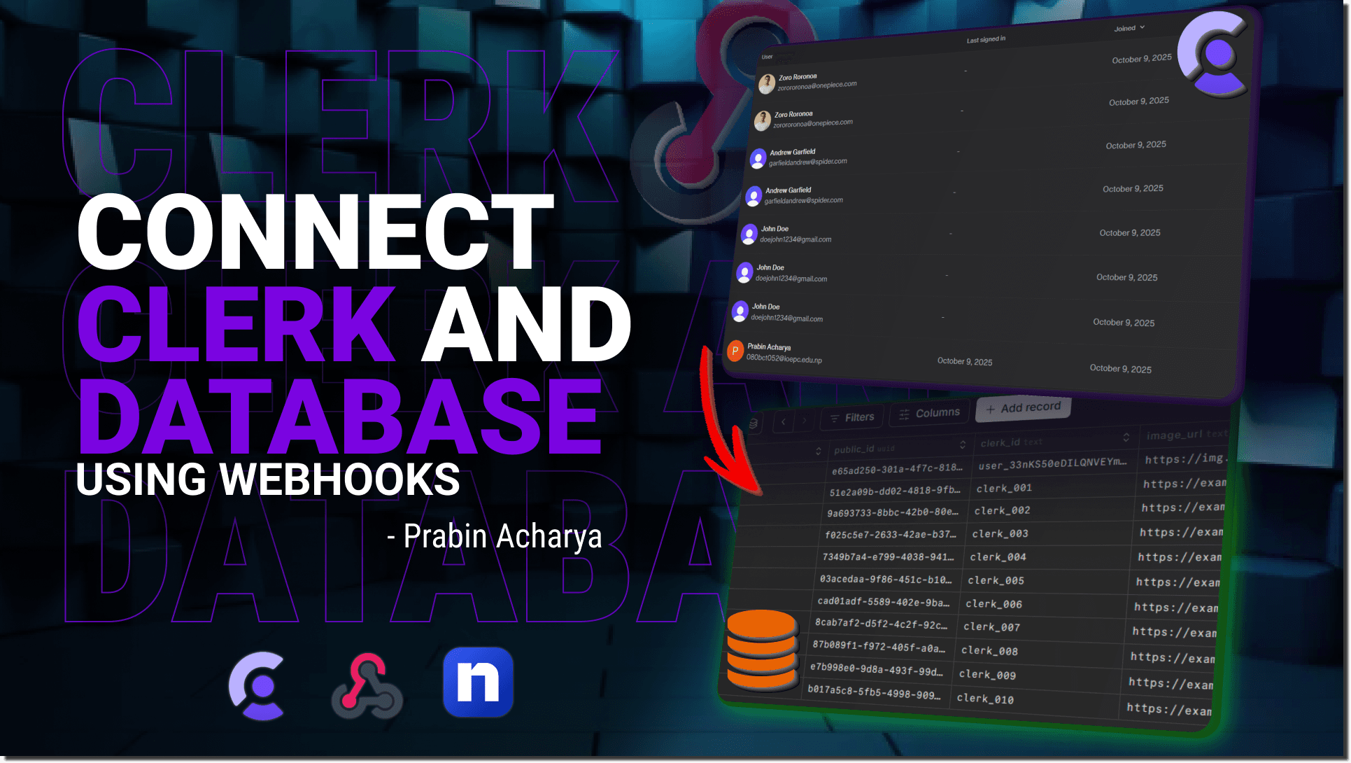 Connecting Clerk and Database using Webhooks